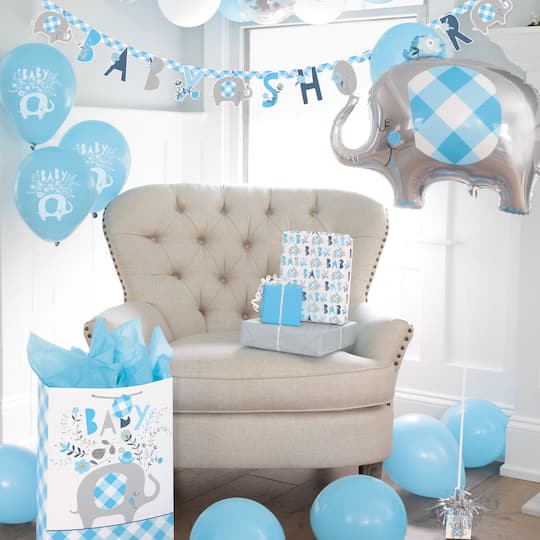 Elephant Blue Baby Shower Balloon Weight Boy Baby Shower Supplies Elephant Blue Baby Shower Balloon Weight Boy Baby Shower Supplies